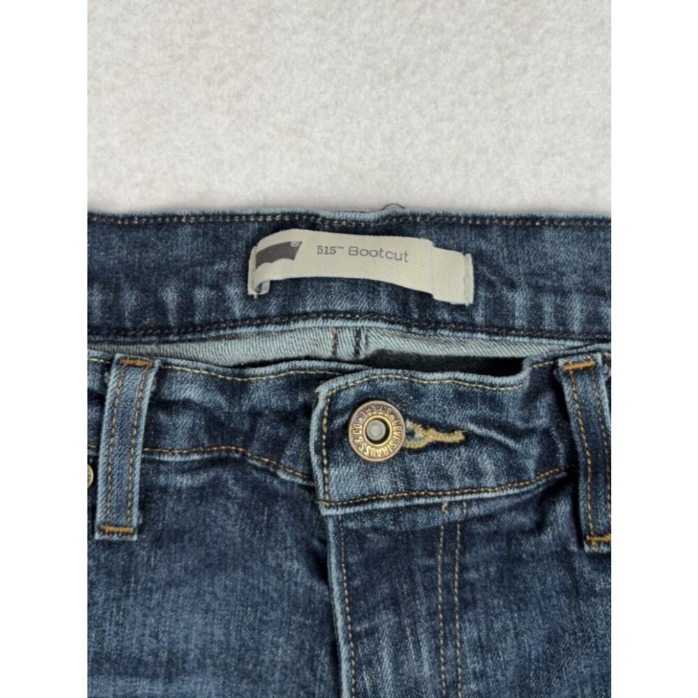 Levi's 515 Bootcut Jeans Women's 12M (32x30) Dark Wash Flap Pockets Western Y2K - Picture 4 of 13
